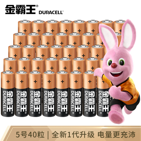 JinBaWang （Duracell）5号电池40粒装 碱性电池五号