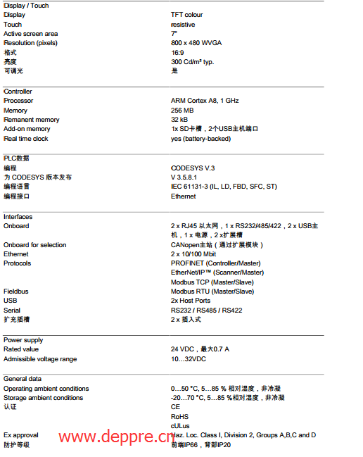 圖爾克TX500參數表