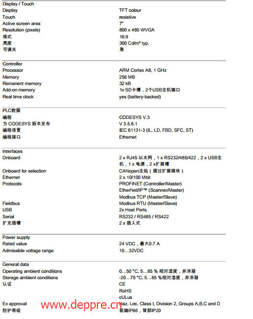 图尔克TX500参数表