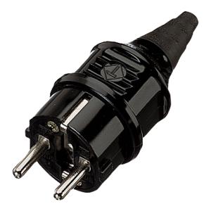 Mennekes工业插头 SCHUKO 黑色 16A2P+E 230V IP44,10754