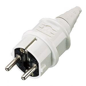 工业插头 SCHUKO 灰色 16A2P+E 230V IP44，10749