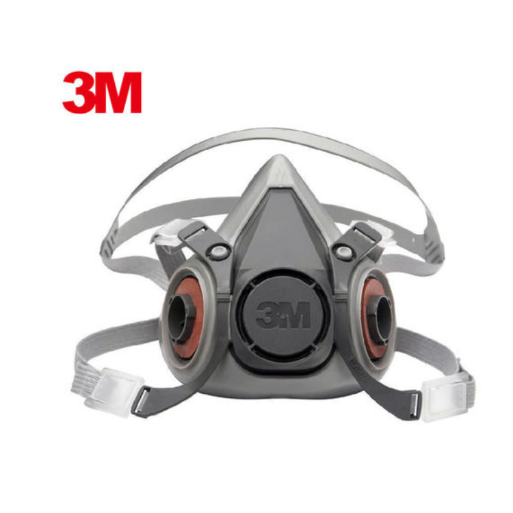 3M3M防护面具6200/6100半面型防毒面罩防尘面具主体防毒喷漆面具