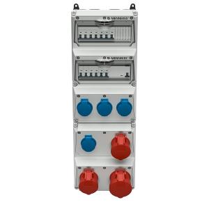 五模壁挂式工业组合插座箱 950007