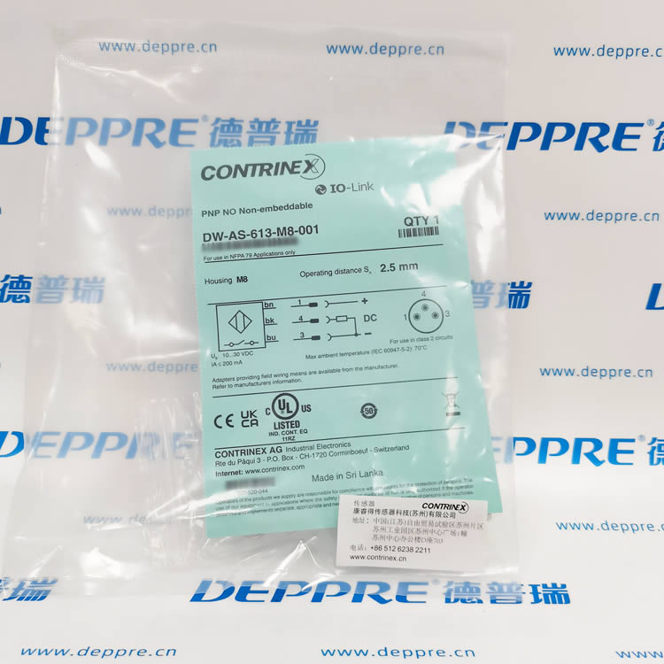 Contrinex电感式接近传感器 DW-AS-613-M8-001