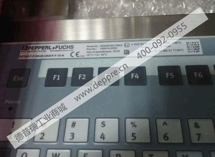 PEPPERL+FUCHS工业计算机键盘EXTA2-F-F-K6US-U02CF-F-10-N
