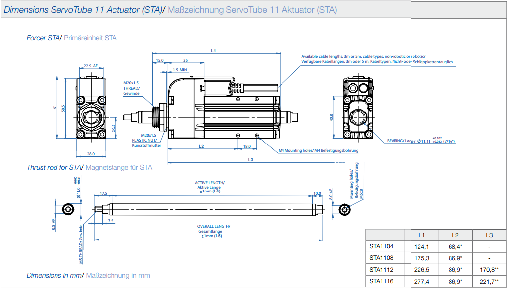 德恩科直线电机STA1104技术图