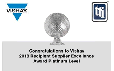 Vishay（威世）荣获TTI美洲、欧洲和亚太地区优秀供应商奖
